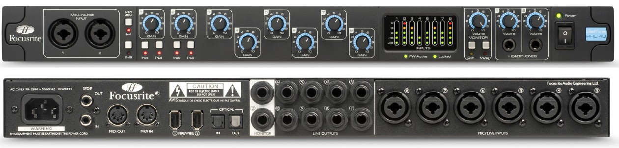 کارت صدا کارکرده Focusrite Saffire Pro 40
