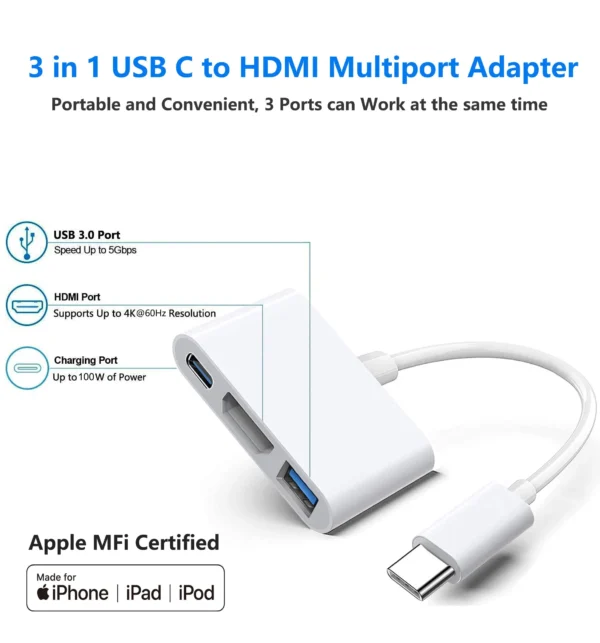 تبدیل USB-C Digital AV Multiport Adapter - Image 4