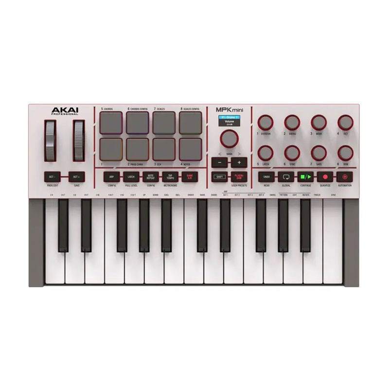 akai-mpk-mini-iv-white-01-800x800 میدی کنترلر AKAI MPK Mini IV White